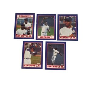 Vintage 1990 Ken Griffey Jr Pepsi Baseball Cards Lot of 5 Seattle Mariners MLB